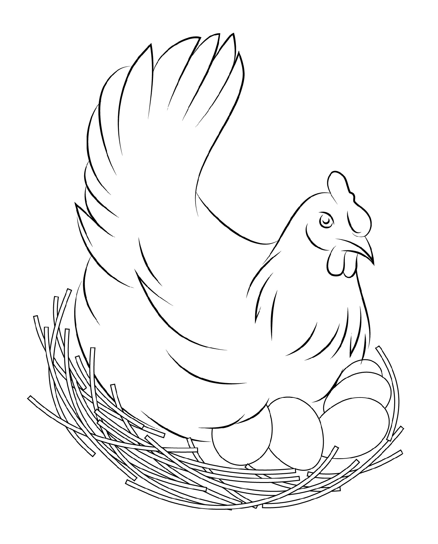 Printable Chicken Coloring Pages - chicken coloring pages printable