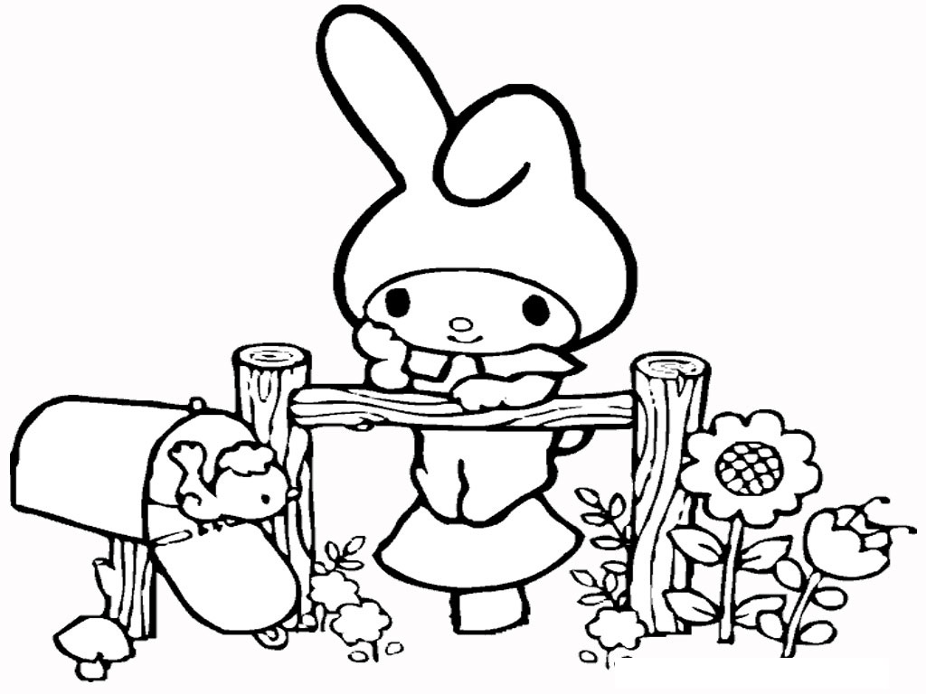 My Melody Coloring Pages - coloring pages My Melody