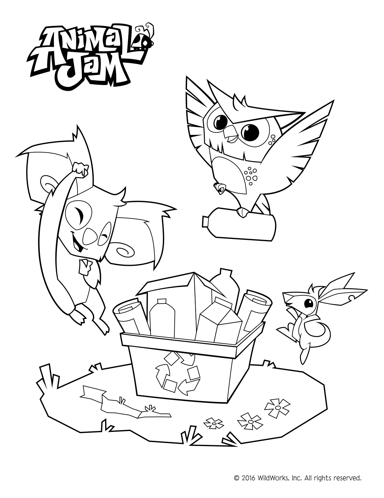 Animal Jam Coloring Pages Printable Pdf - coloring pages of animal jam