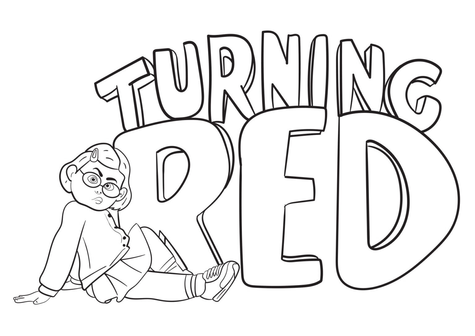 Turning Red Coloring Pages - coloring pages turning red