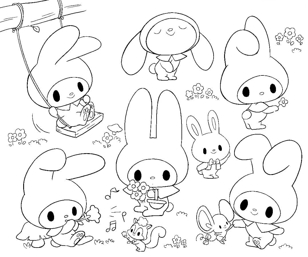 My Melody Coloring Pages - free my melody coloring pages