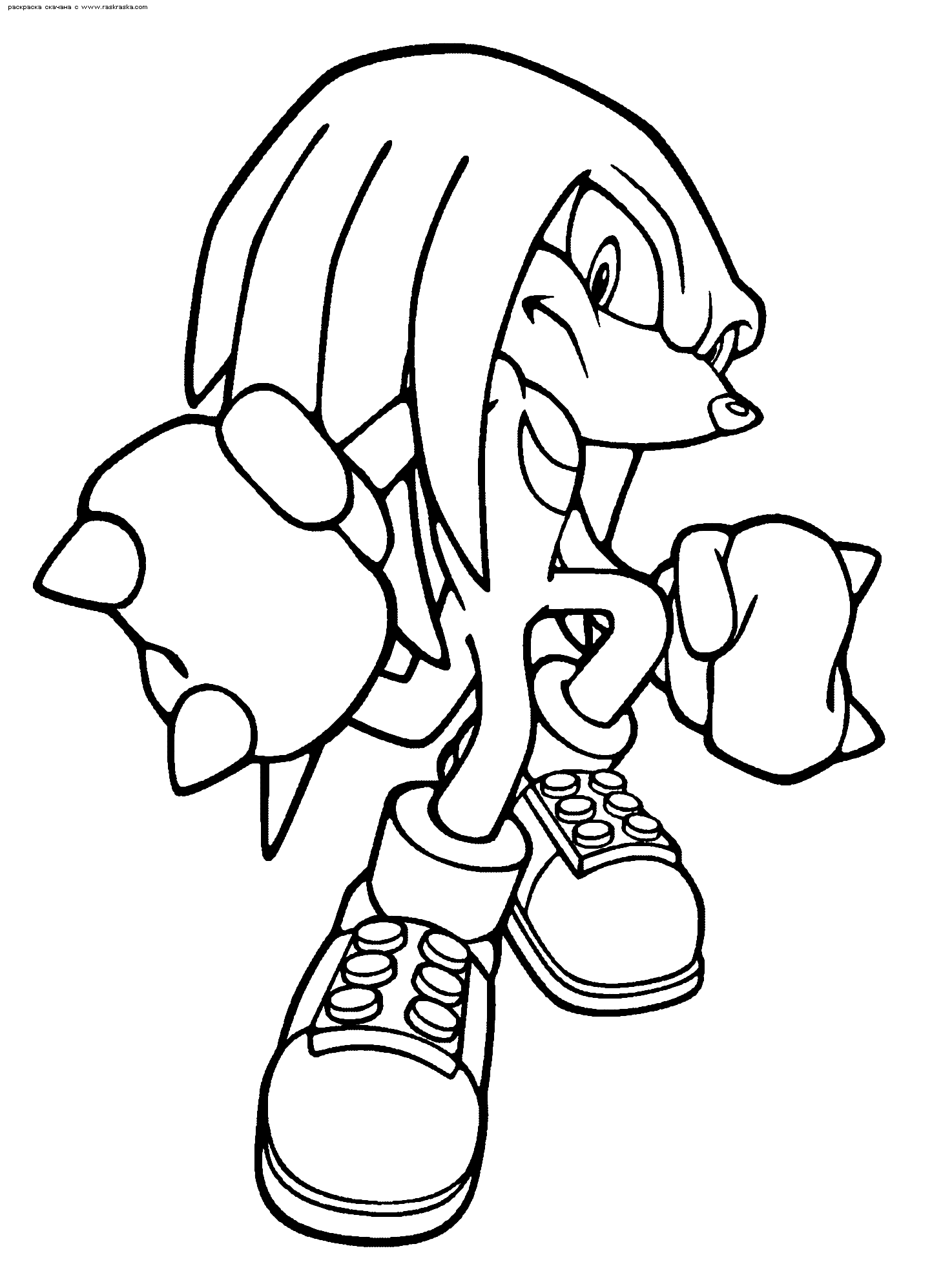 Printable Knuckles Coloring Pages - printable knuckles coloring pages