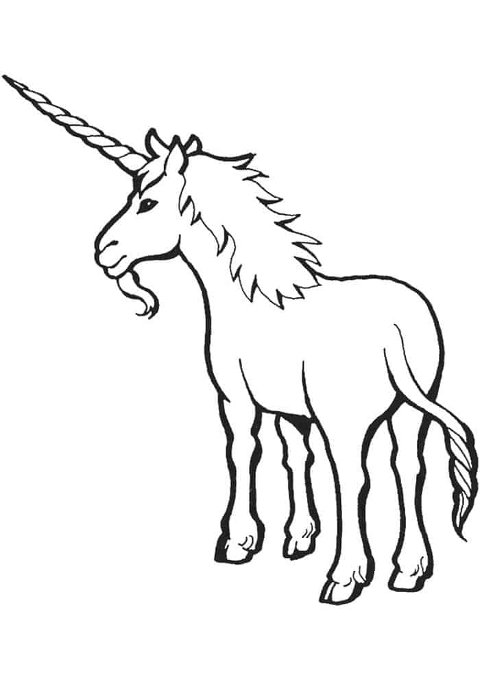Archaic Unicorn Coloring Pages 1