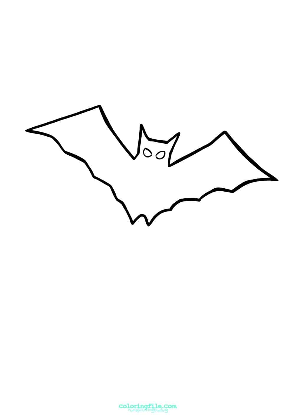 Easy to draw halloween bat coloring pages