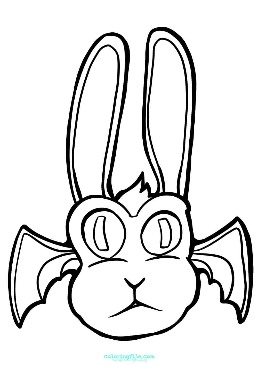 Funny halloween bat coloring pages