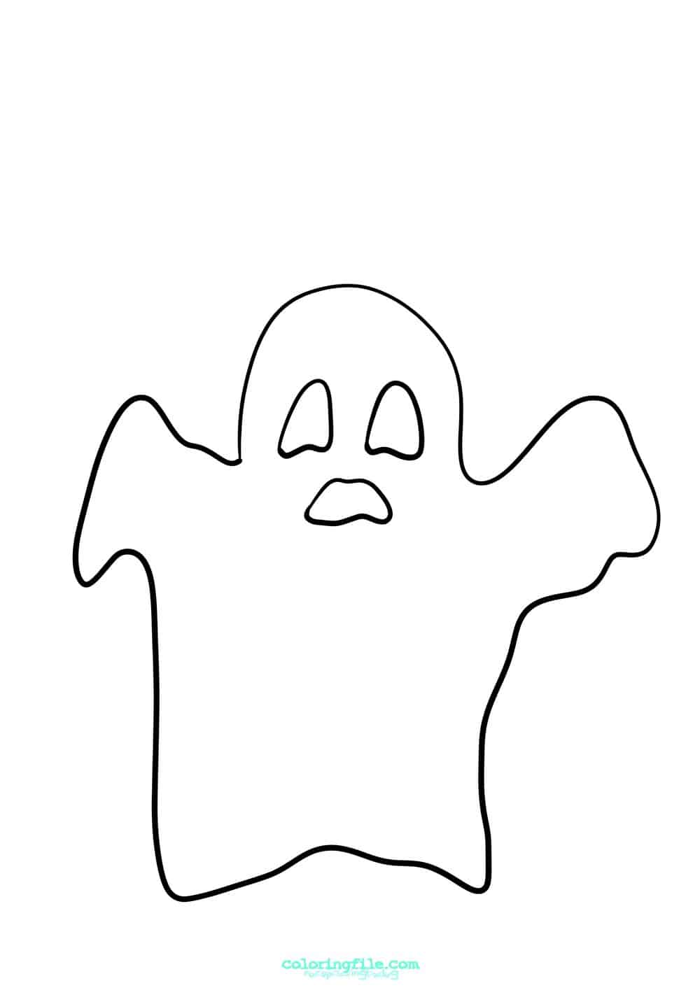Ghost halloween coloring pages