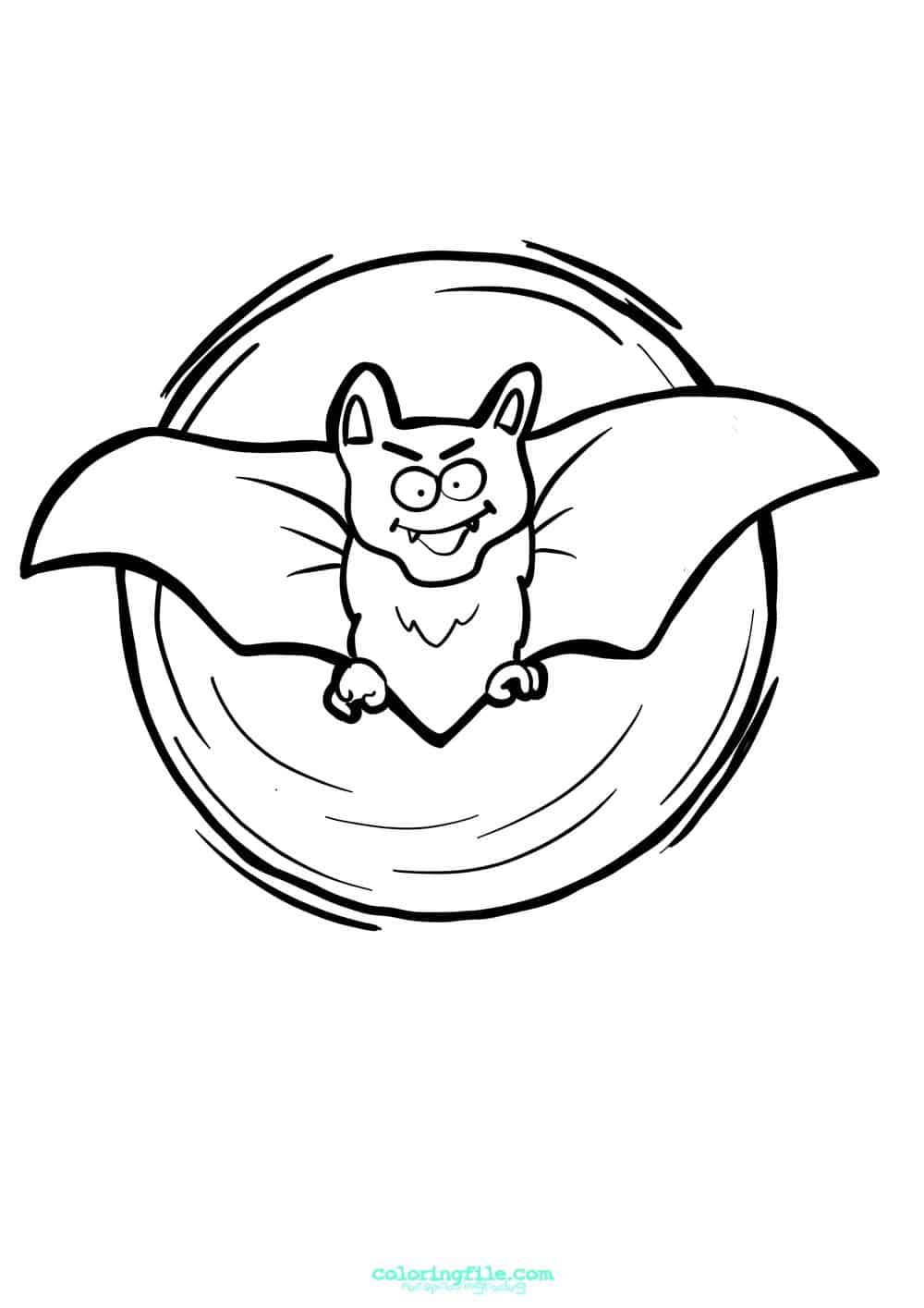 Halloween bat clipart coloring pages