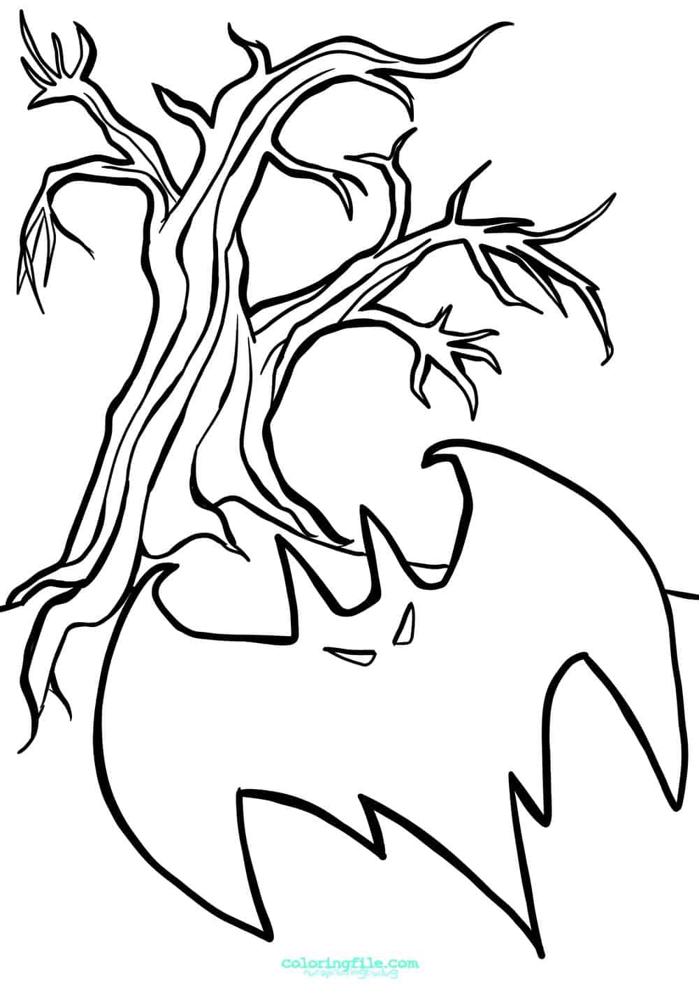 Halloween bat coloring pages for print