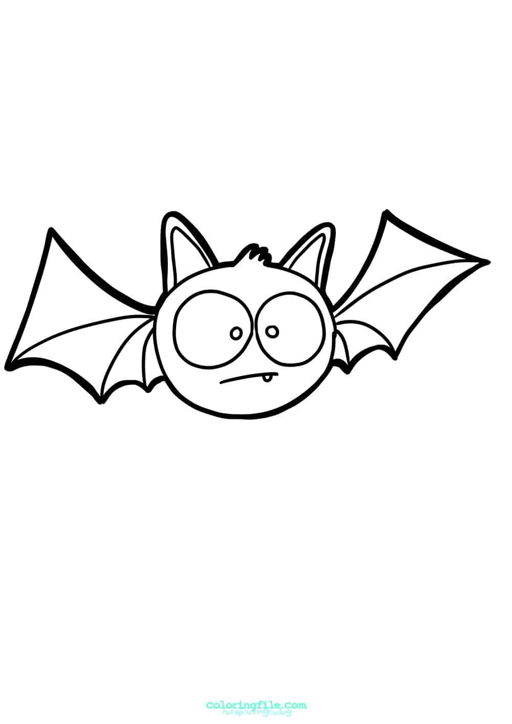 Halloween cute bat coloring pages