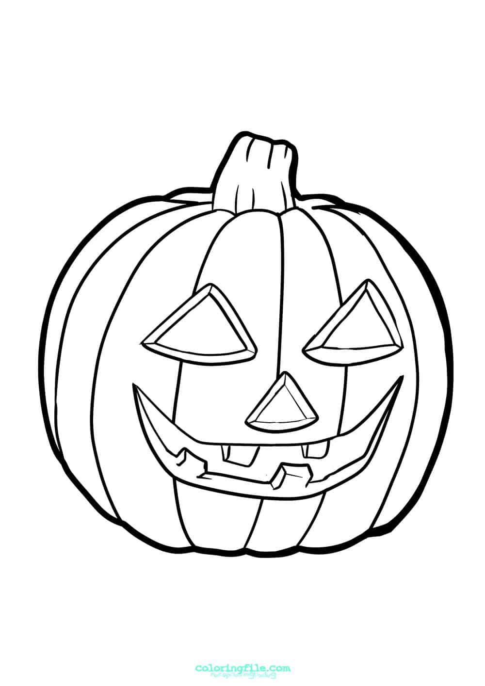 Halloween jack o lantern pumpkin coloring pages