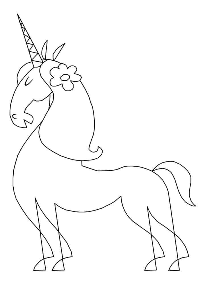 Persian Unicorn Unicorn Coloring Pages