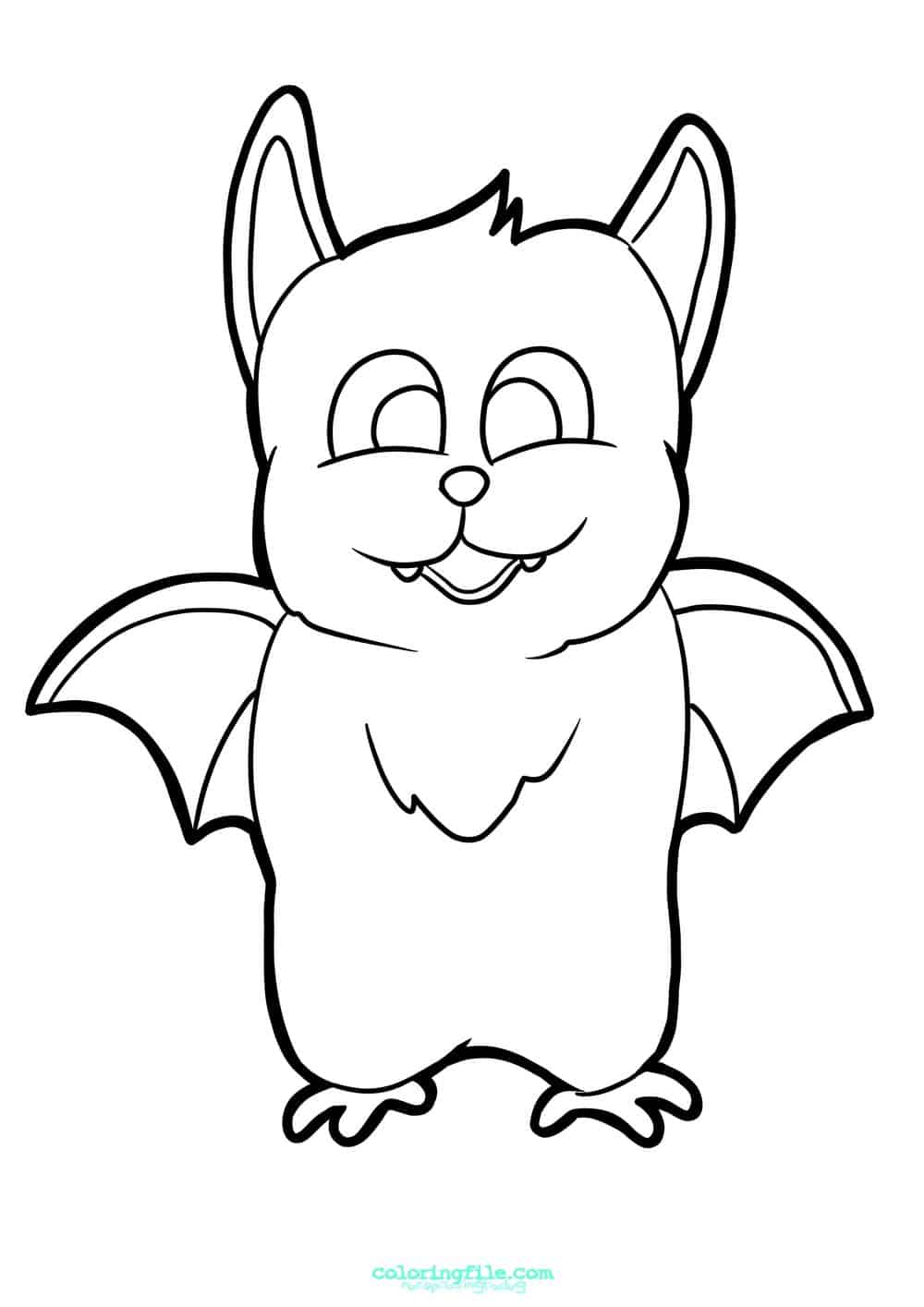 Printable halloween bat coloring pages