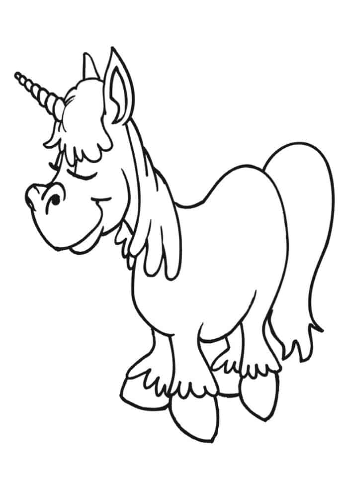 Sleepy Unicorn Coloring Pages