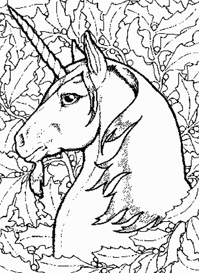 Unicorn Coloring Page For Adults