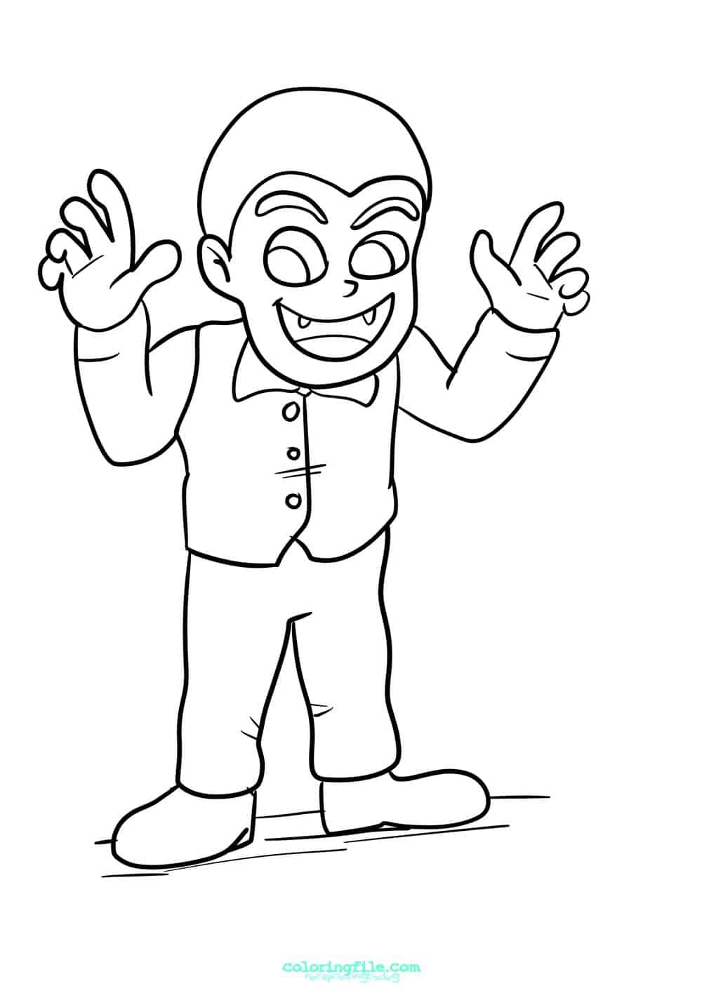 Vampire halloween coloring pages