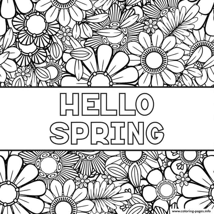 Adult Spring Coloring Pages