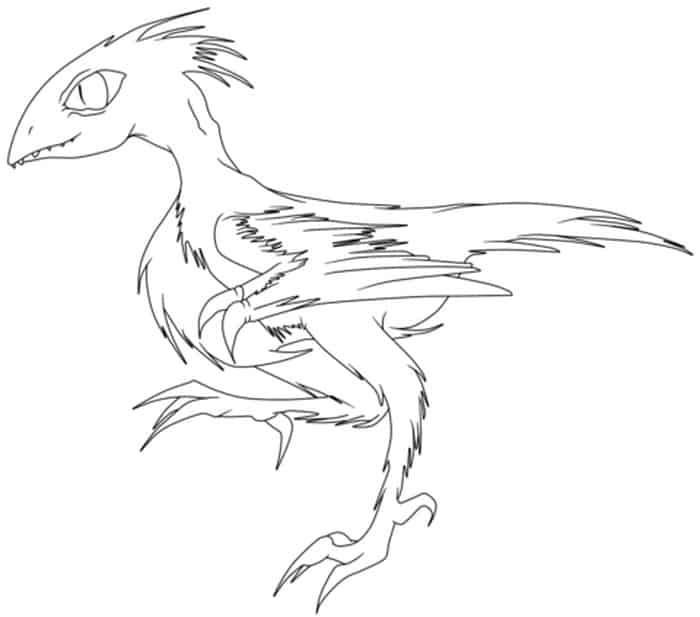 Archaeopteryx Baby Dinosaur Coloring Pages