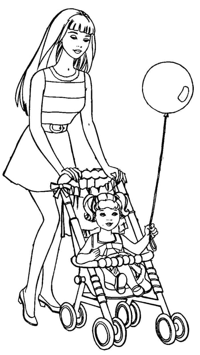 Barbie Chelsea Coloring Pages