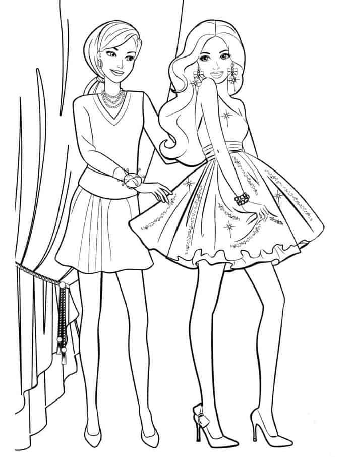 Barbie Coloring Pages Fashion