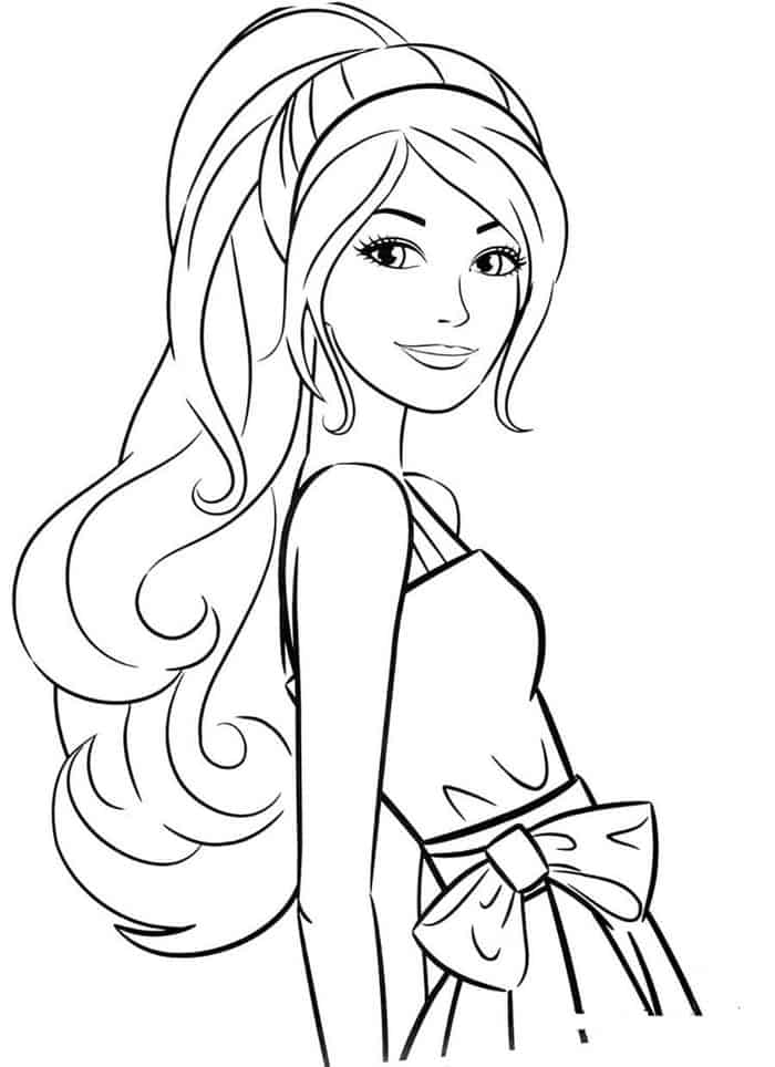 Barbie Happy Birthday Coloring Pages