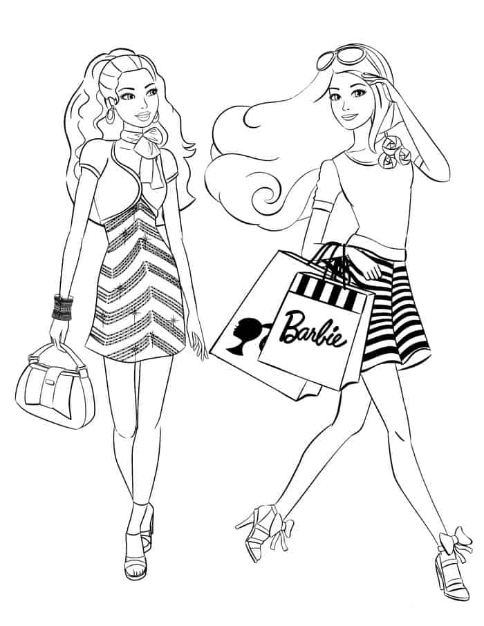 Barbie Print Coloring Pages
