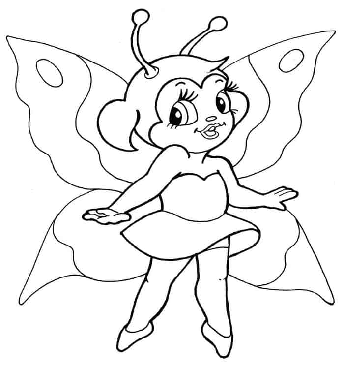 Butterfly Fairy Coloring Pages