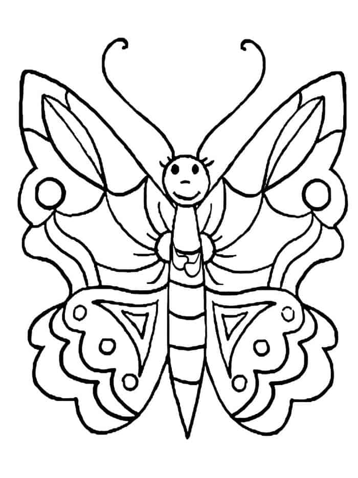 Camouflage Butterfly Coloring Pages