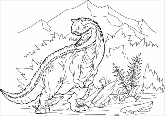 Carnotaurus Dinosaur Coloring Pages Free