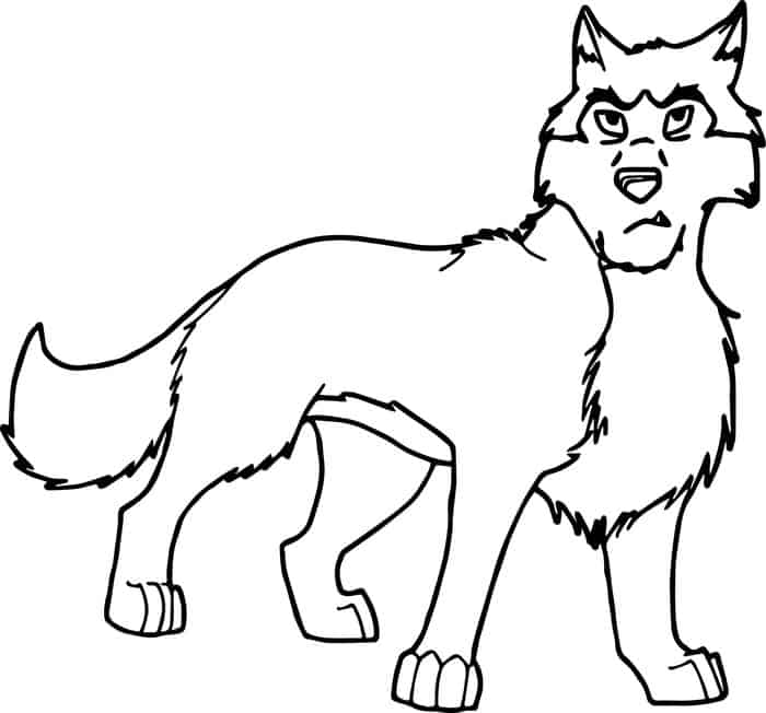 Cartoon Wolf Coloring Pages