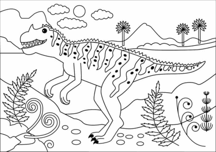Ceratosaurus Dinosaur Coloring Pages Preschool