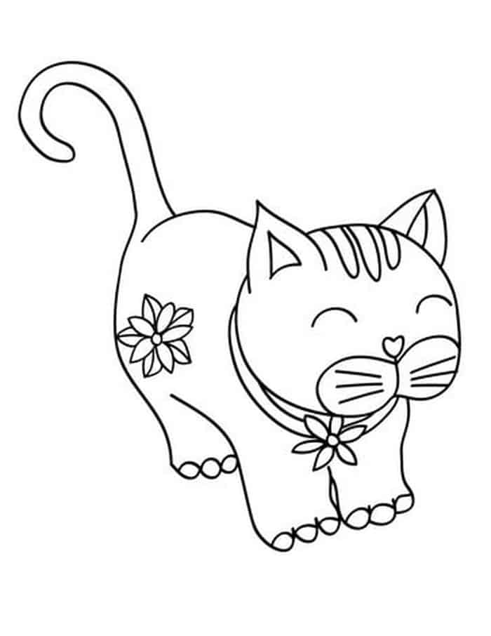 Chibi Cat Coloring Pages