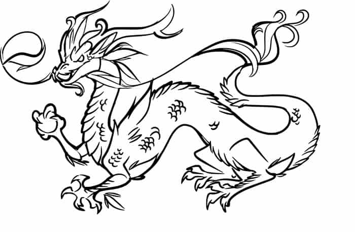 Chinese New Years Dragon Coloring Pages