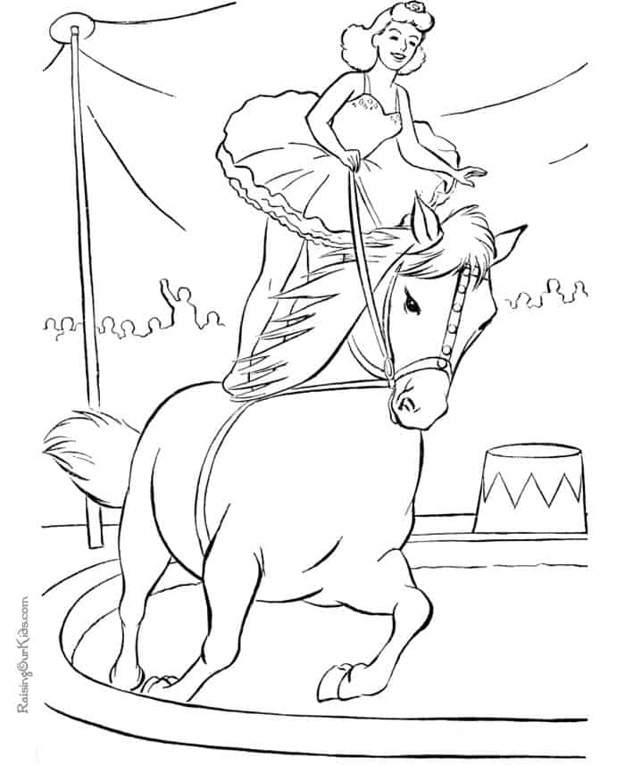 Circus Horse Coloring Pages