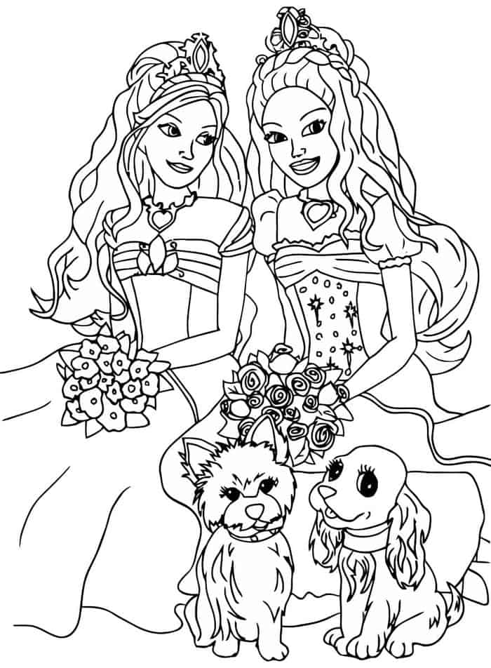 Coloring Pages Barbie Fashion Fairytale