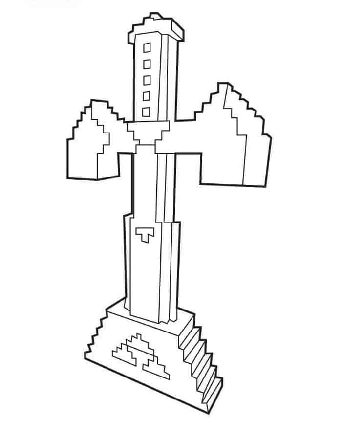 Coloring Pages Minecraft Sword