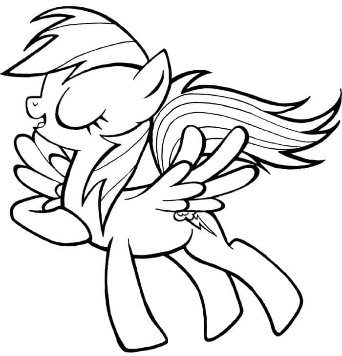 Coloring Pages My Little Pony Rainbow Dash