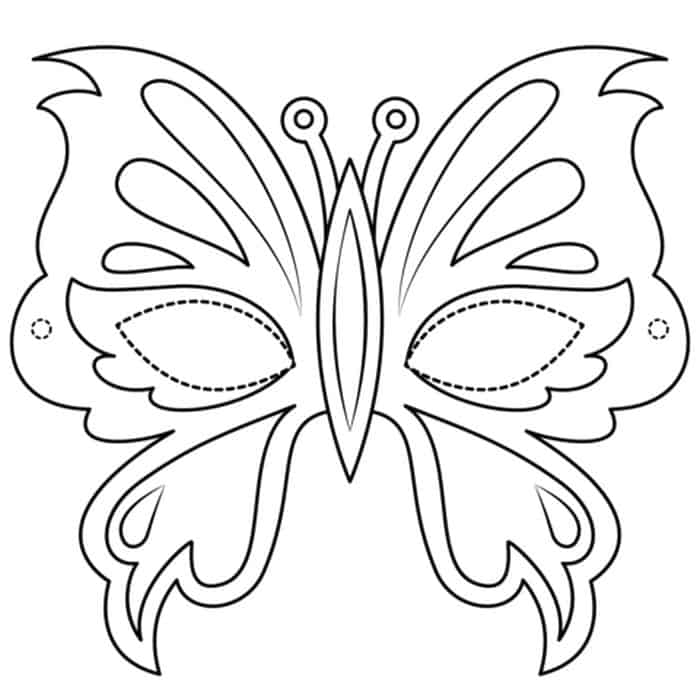Coloring Pages Of Butterfly Masks
