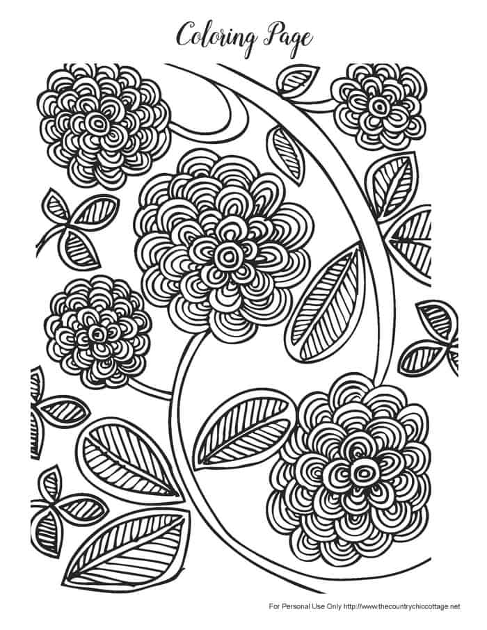 Coloring Pages Spring Flowers