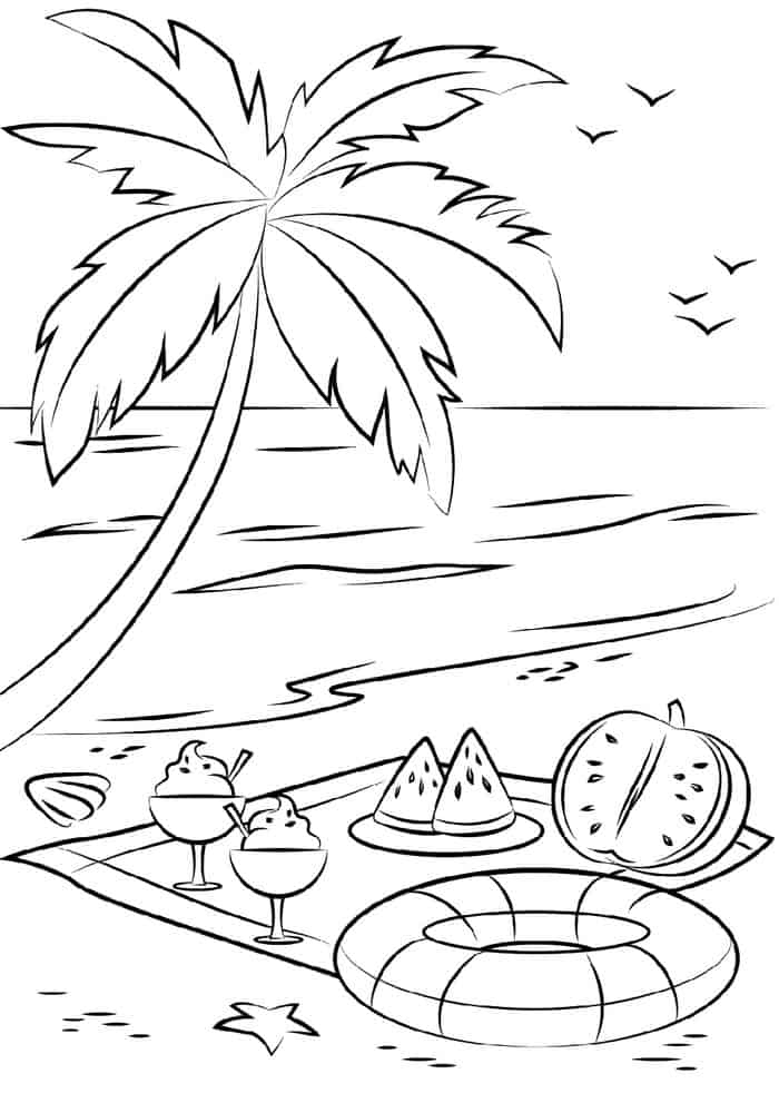 Coloring Pages Summer Activities