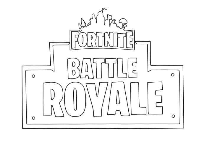 Cool Logo fortnite coloring pages printable
