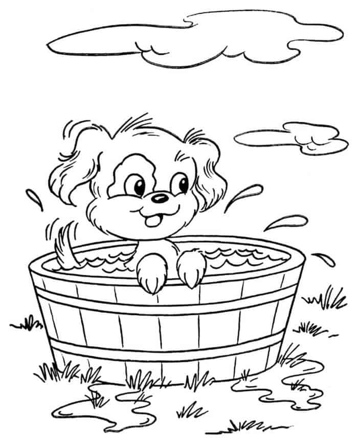 Cute Baby Dog Coloring Pages