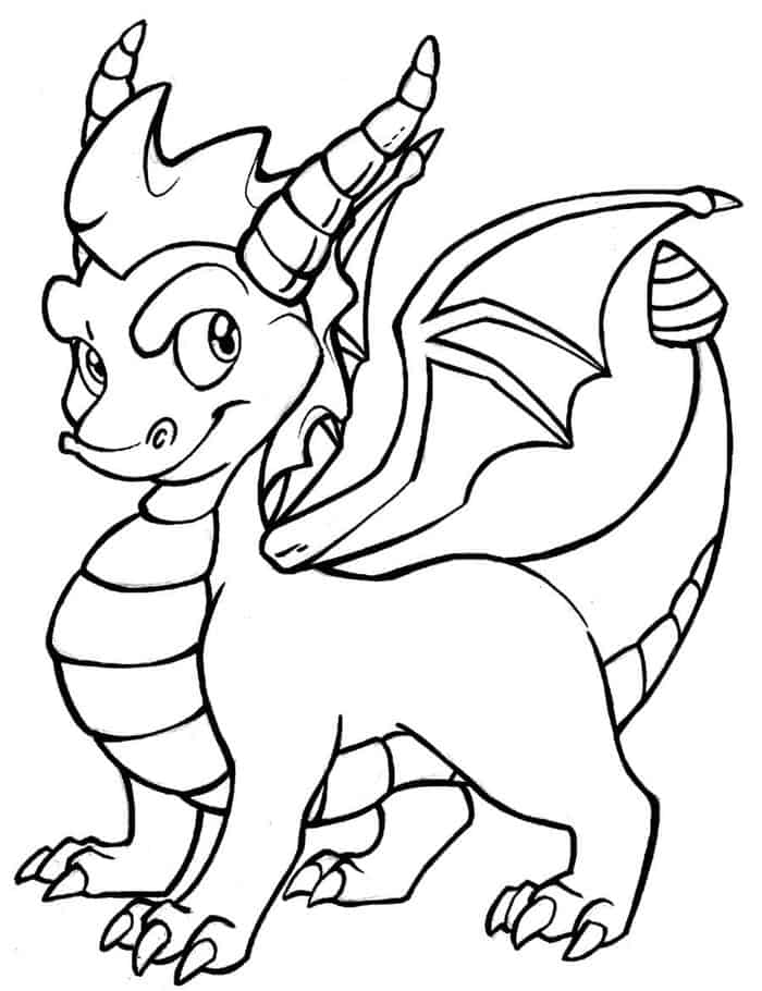 Cute Baby Dragon Coloring Pages