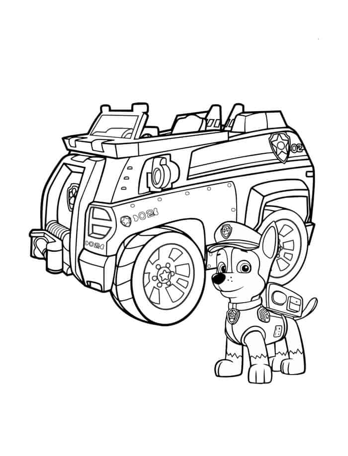 Cute Paw Patrol Coloring Pages For Preschool