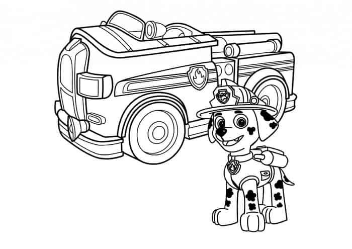 Cute Paw Patrol Coloring Pages For Toddlers