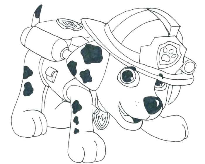 Dalmatian Fire Dog Coloring Pages