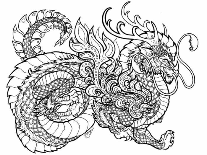 Detailed Dragon Coloring Pages