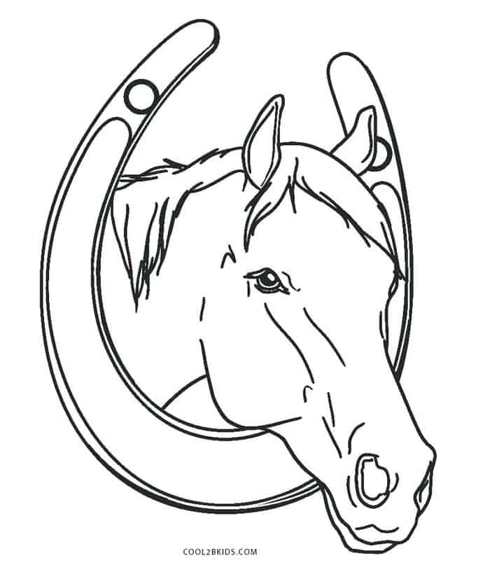 Detailed Horse Head Coloring Pages