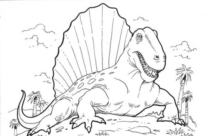 Dimetrodon Dinosaur Printables Coloring Pages