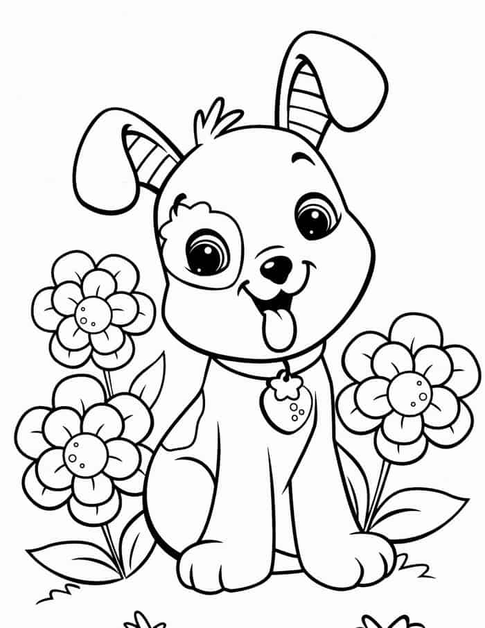 Dog Birthday Coloring Pages
