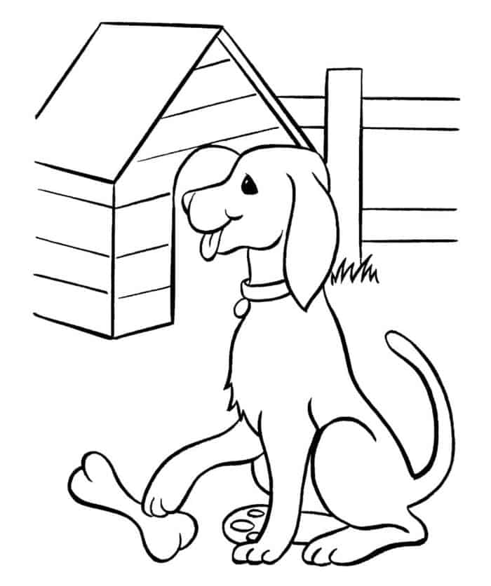 Dog House Coloring Pages